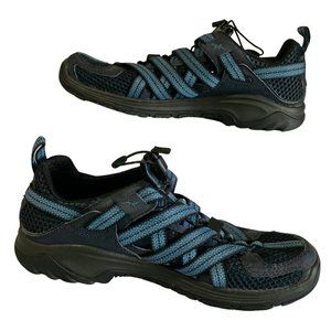 Like NEW Men's CHACO Performance Sneakers HIKING Sandals BLUE Black US 10 $110